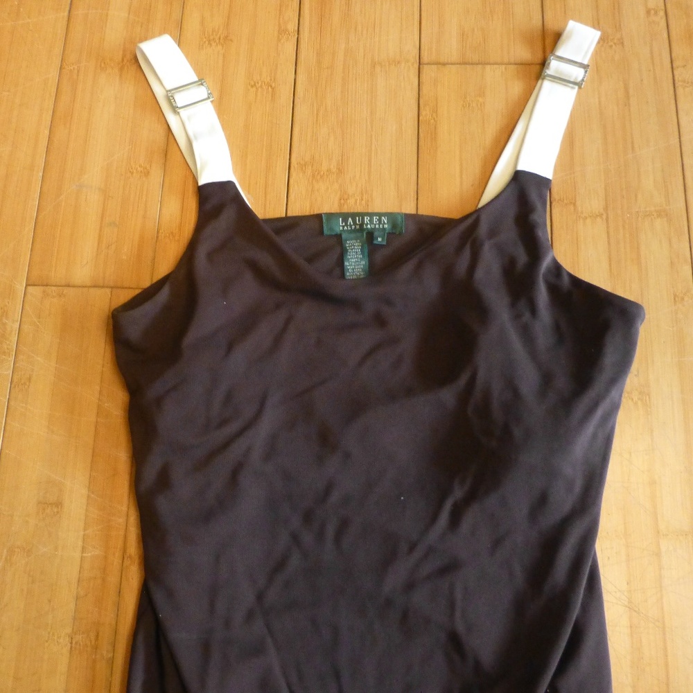Ralph Lauren strappy travel brown adjustable top M